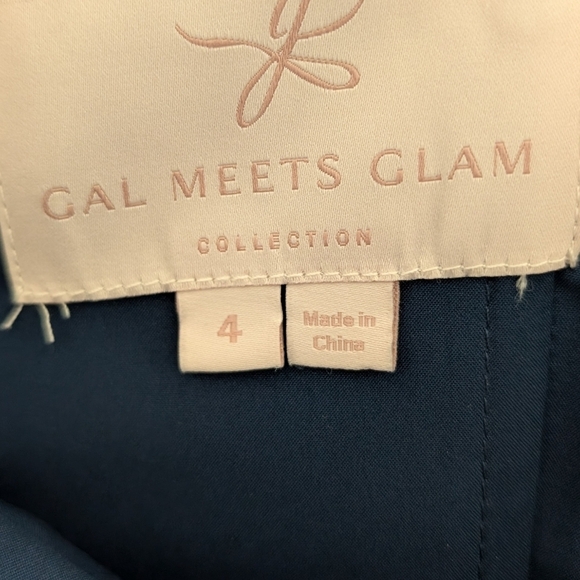 Gal Meets Glam Tyler Scuba Navy Blue Dress Off Shoulder Mermaid 4 - Picture 4 of 7